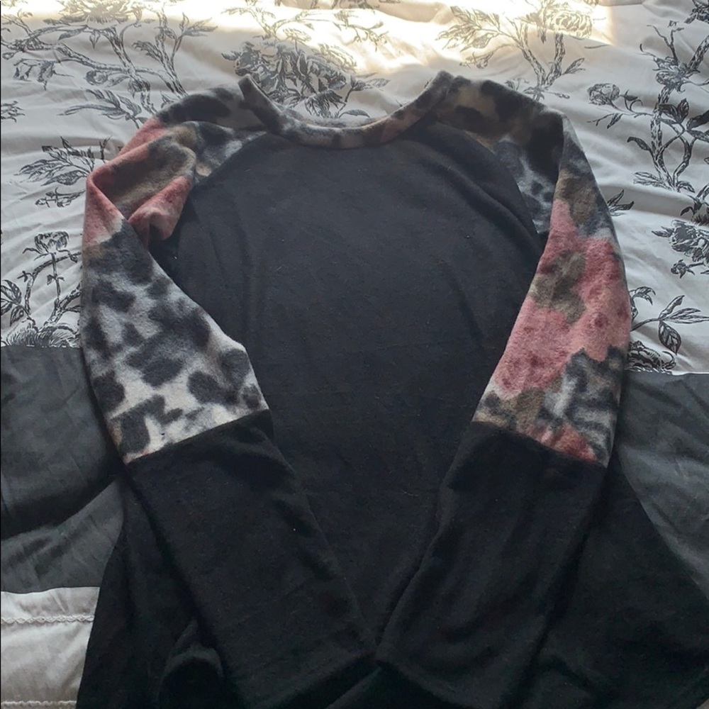 Fun mixed pattern top